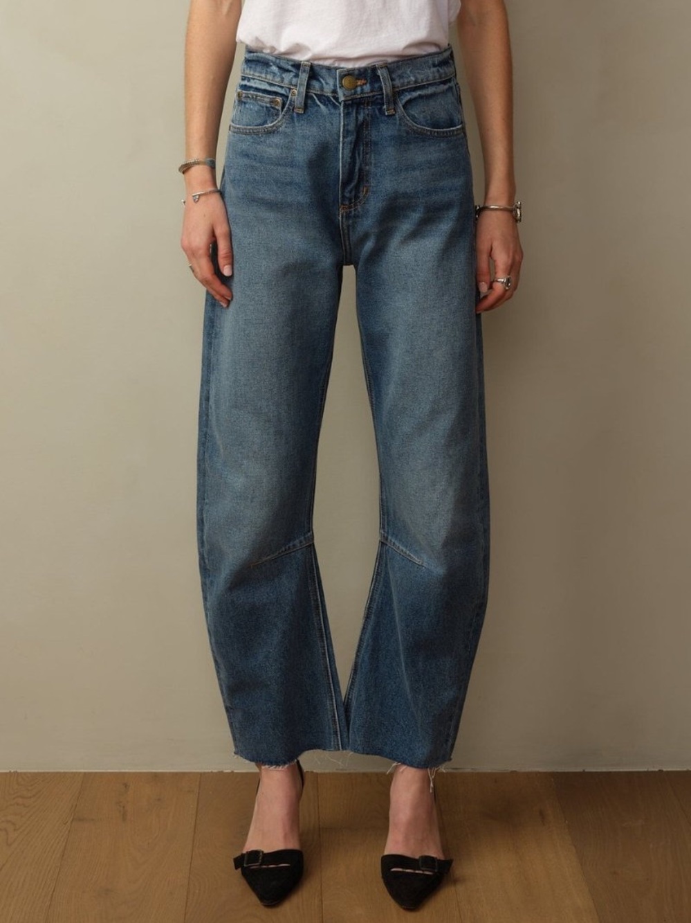 Road to Nowhere Clothing Women’s Barrel Pilon JAPANESE DENIM PANTS Raw Hem